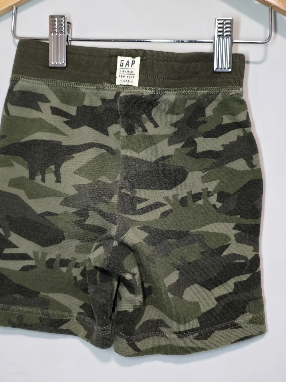 GAP Green Camo Drawstring Shorts